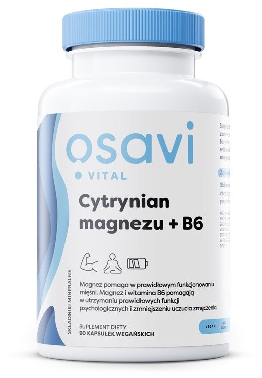 Osavi - Magnesiumcitrat med B6 90 kapsler