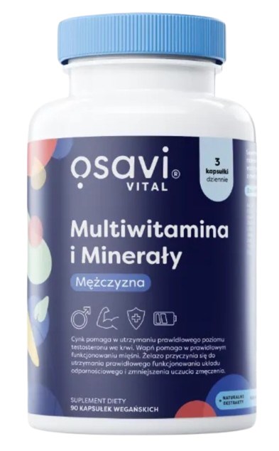 Osavi - Multivitaminer og Mineraler til Mænd 90 kapsler