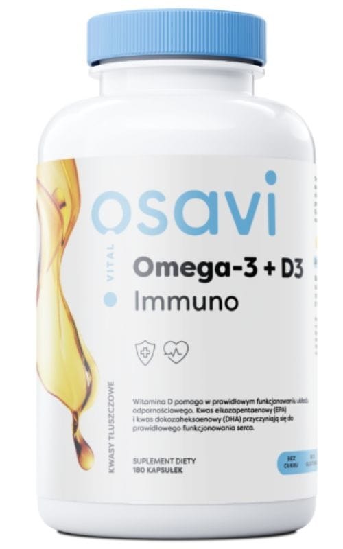Osavi - Omega-3 + D3 Immuno 180 kapsler