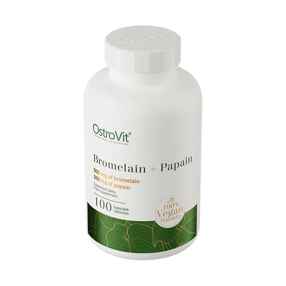 Ostrovit - Bromelain + Papain 100% Vege, 100 kapsler - Billede 3