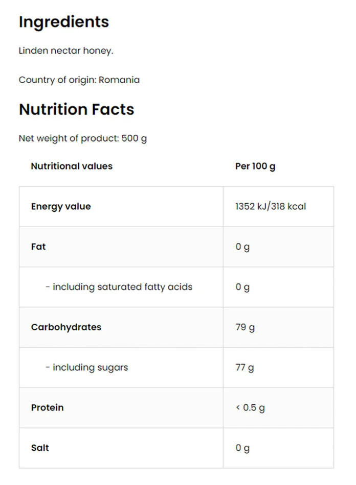OstroVit - Lindetræhonning 500 g - Billede 2