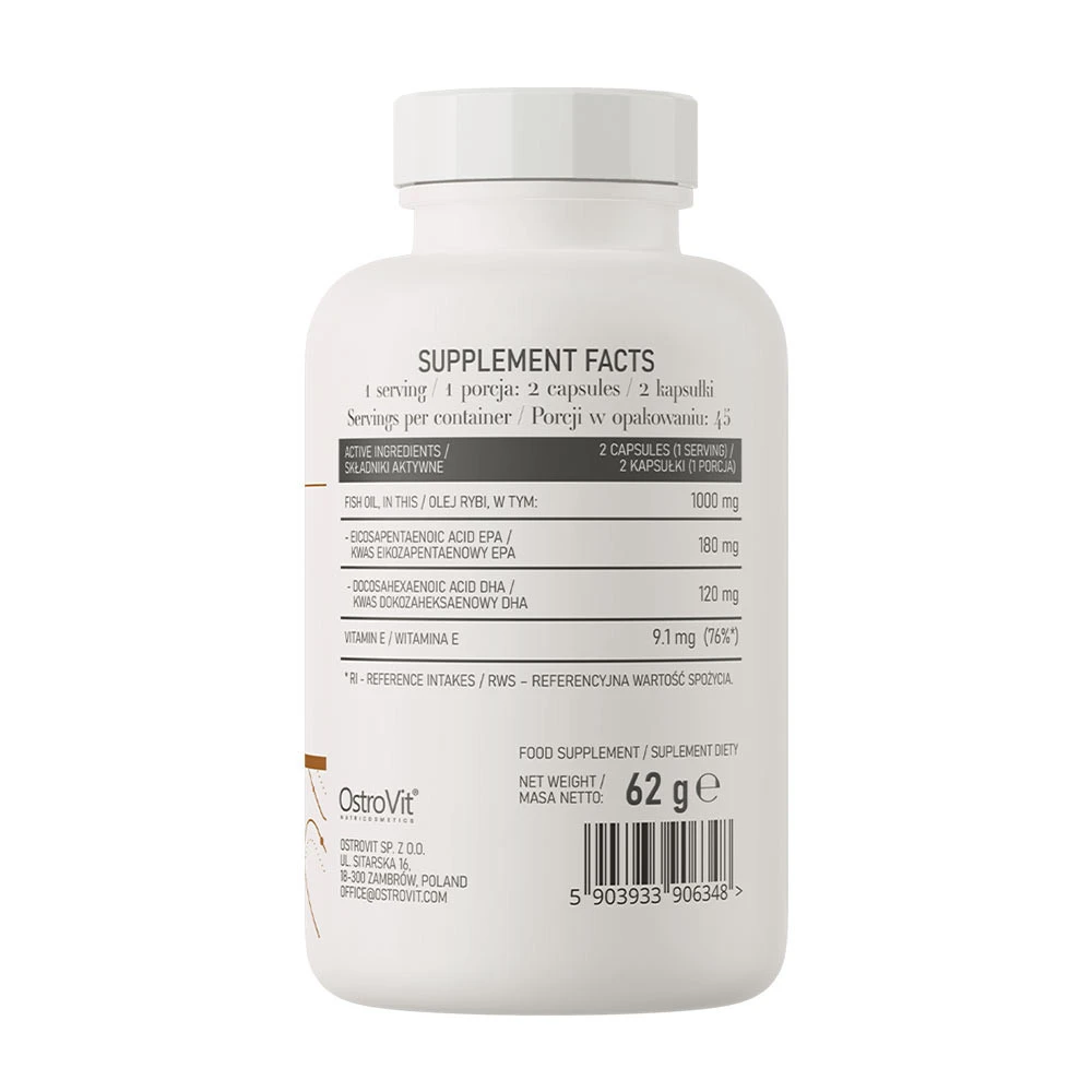 OstroVit - Omega 3 Let at Synke 90 Kapsler - Billede 2