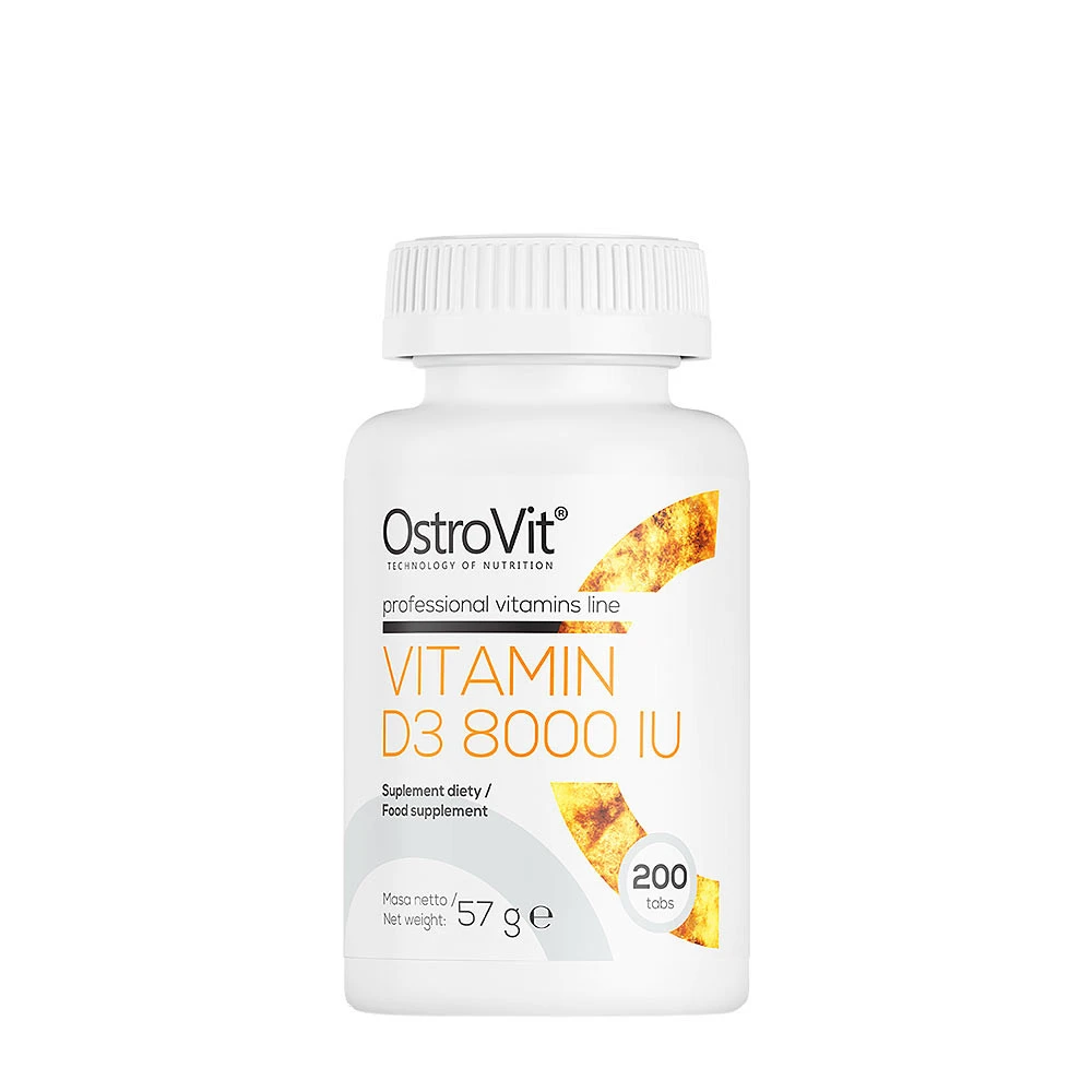 OstroVit - Vitamin D3 8000 IU, 200 tabletter
