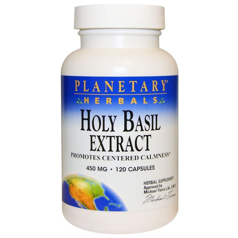 Planetary Herbals - Holy Basil Extract 450 mg, 120 kapsler - Billede 2