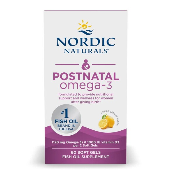 Nordic Naturals - Postnatal Omega-3 med Citronsmag 1120mg - 60 softgels