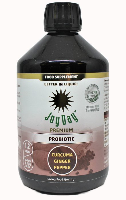 Premium probiotisk gurkemeje, ingefær, peber - 500 ml