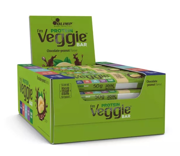 Protein Veggie Bar, Chokolade Jordnød (EAN 5901330093937) - 25 x 50g