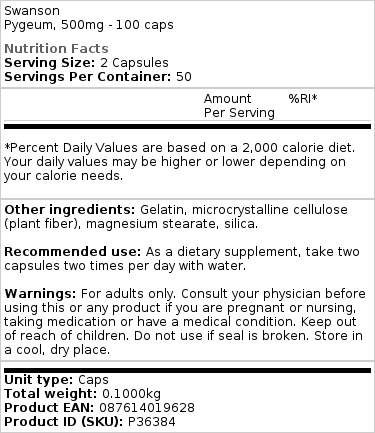 standardiseret ekstrakt - 100 kapsler