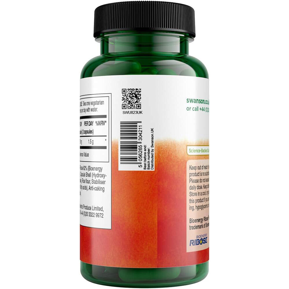 Ribose, 750 mg - 60 vegetabilske kapsler - Billede 3