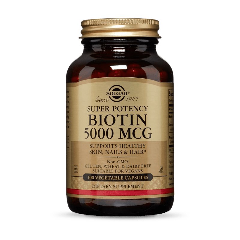 Biotin B7 5000g - 100 Kapsler - Solgar