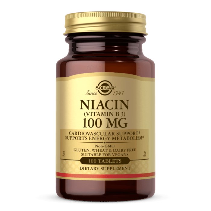 Solgar - Niacin (Vitamin B3) 100 mg, 100 tabletter