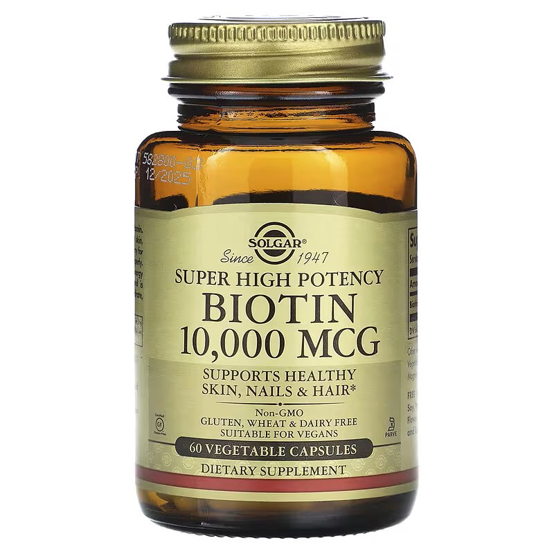 Solgar - Super High Potency Biotin 10000 mcg, 60 kapsler