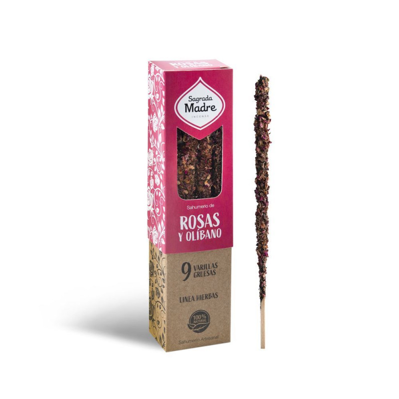 Sagrada Madre - Røgelsespinde med Roser og Olibanum