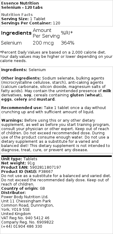 Selen - 120 tabletter - Billede 2