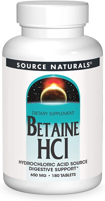 Source Naturals - Betaine HCl 650 mg, 180 tabletter - Billede 2