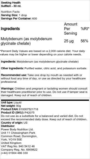 SulfiteX - 30 ml - Billede 2