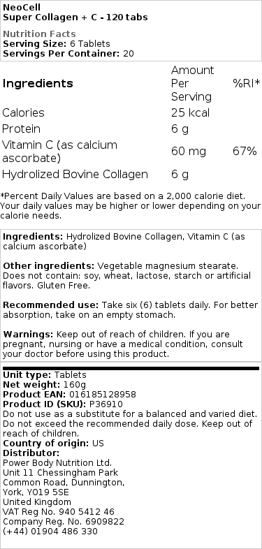 Super Collagen + C - 120 tabs - Billede 2