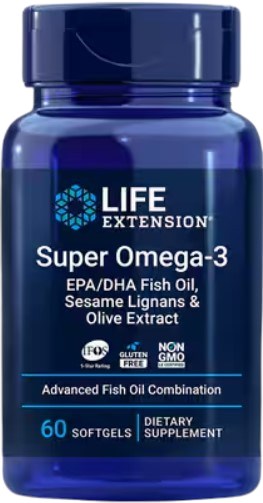Life Extension - Super Omega-3 Plus EPA/DHA Fiskeolie med Sesam Lignaner &amp; Olivenekstrakt Softgels
