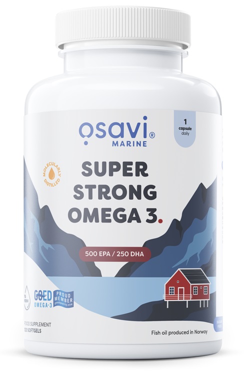 Super Stærk Omega 3, 500 EPA / 250 DHA - 120 kapsler