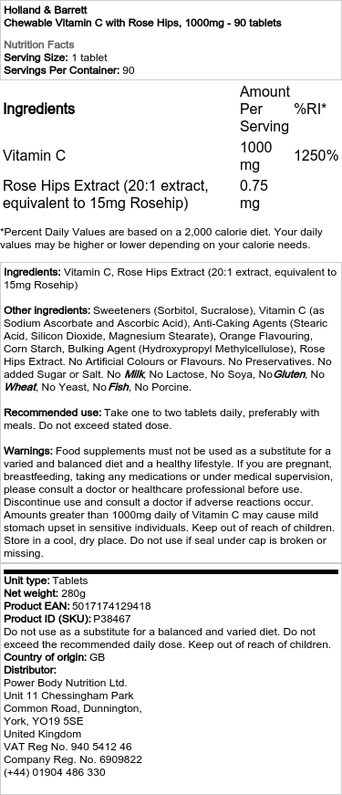 1000mg - 90 tabletter