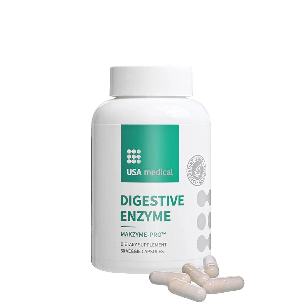 USA Medical - Digestive Enzyme 60 kapsler