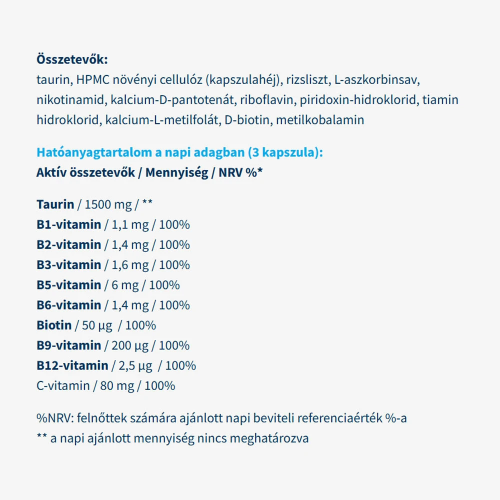 USA Medical - Taurine Complex 1500 mg, 90 kapsler - Billede 2