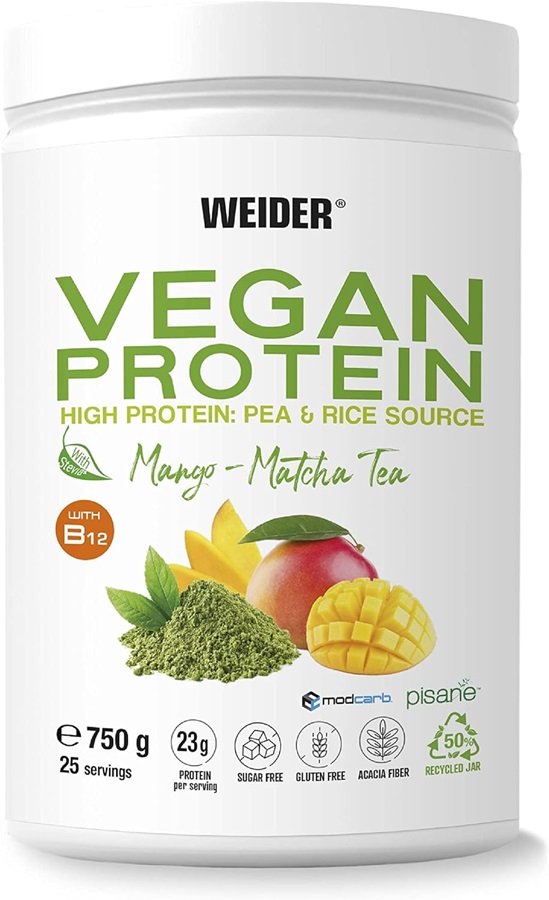 Weider - Vegansk Protein, Mango & Matcha Te - 750g