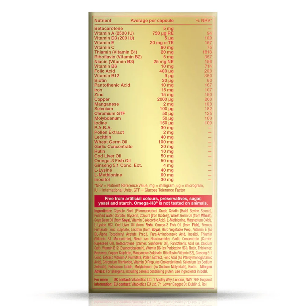 Vitabiotics - Omega-H3 Original 30 kapsler - Billede 2