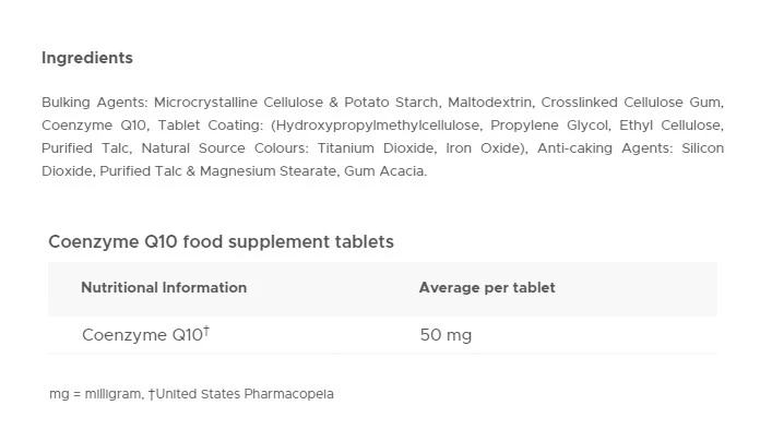 Vitabiotics - Ultra Co-Q10 50 mg (60 tabletter) - Billede 2