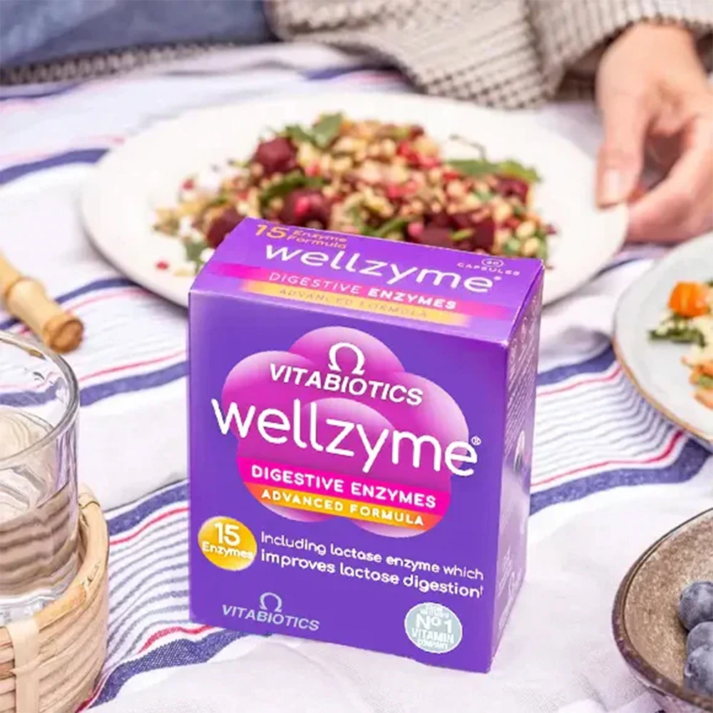 Vitabiotics - Wellzyme Avanceret Fordøjelsesenzymer 60 kapsler - Billede 3
