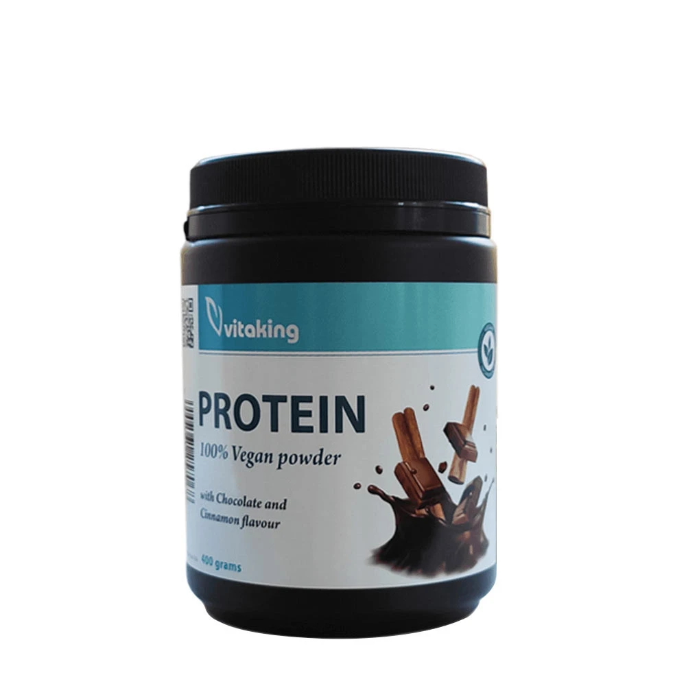 Vitaking - 100% Vegansk Proteinpulver, Chokolade Kanel 400 g