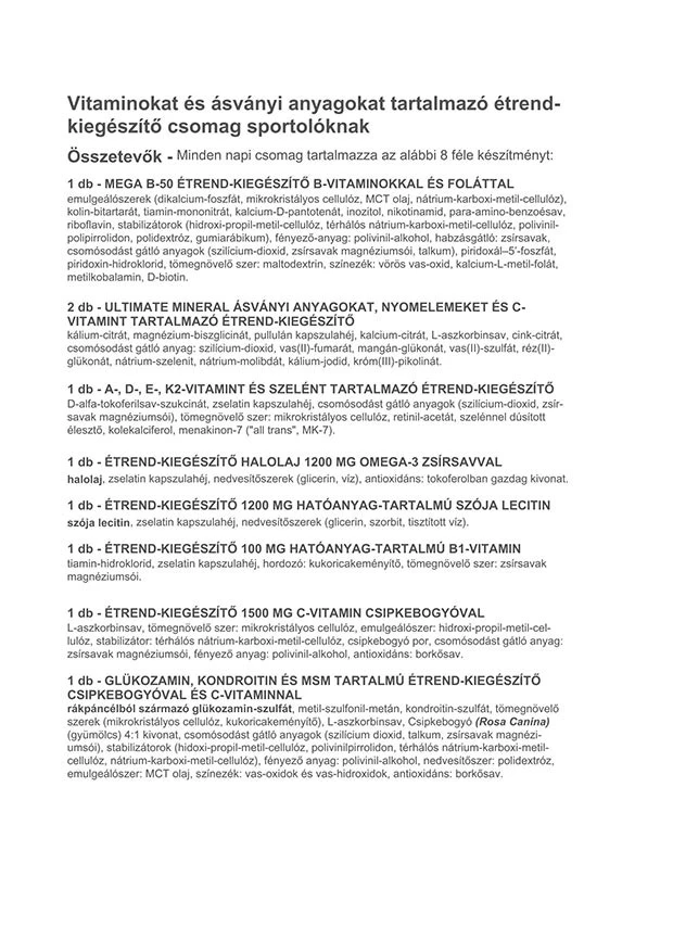 Vitaking - Multivitamin Sport Pack 365, 60 pakker - Billede 2