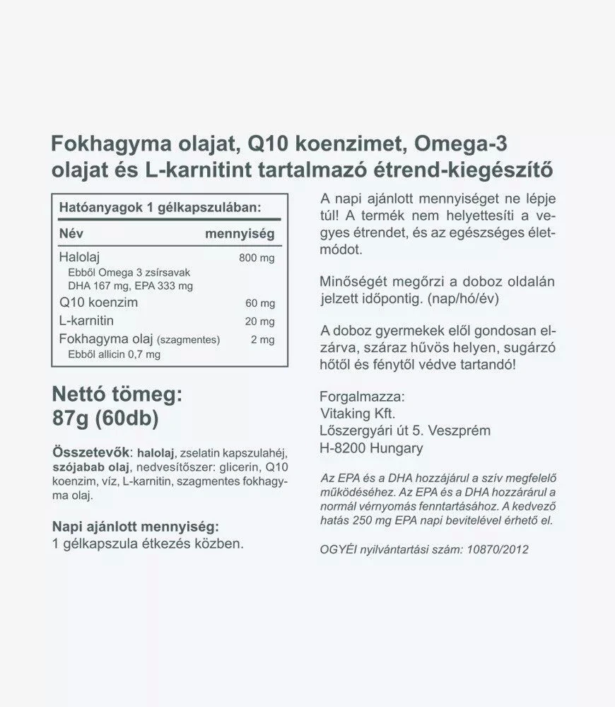 Vitaking - Cardiolic Hjerteunderstøttende Formel 60 Softgels - Billede 2