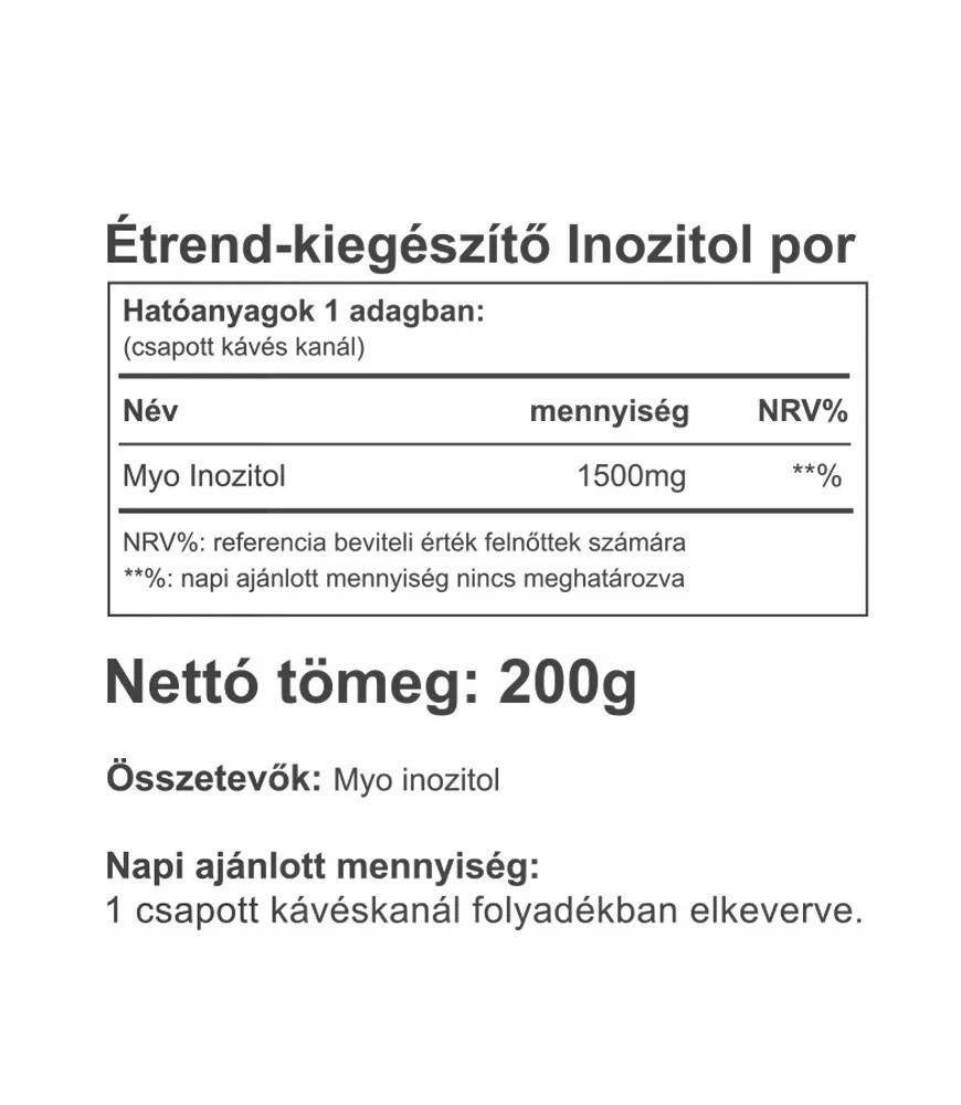 Vitaking - Inositol 100% rent pulver 200 g - Billede 2