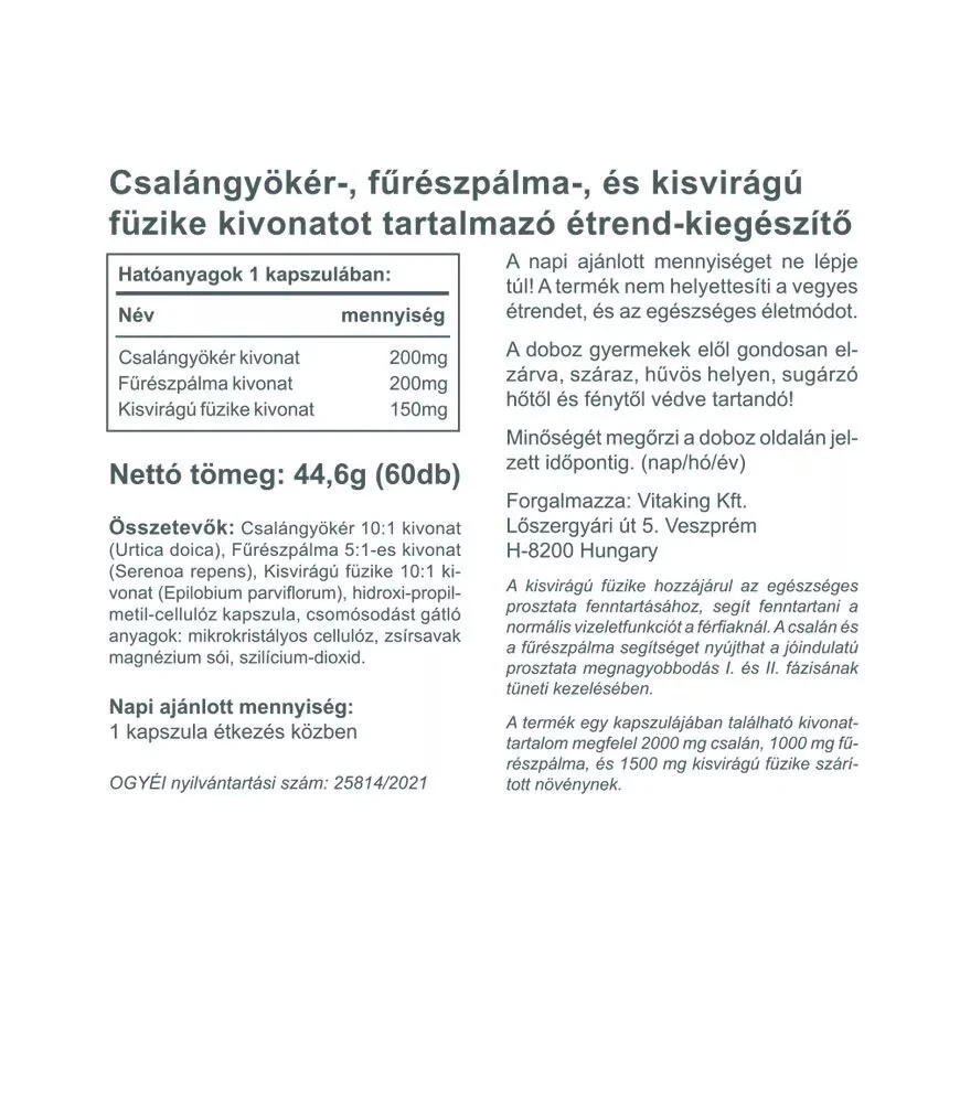 Vitaking - Prostate Complex 60 kapsler - Billede 2