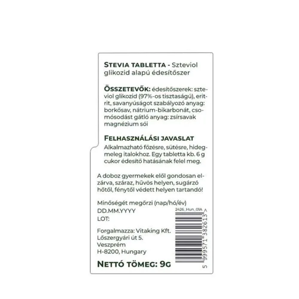 Vitaking - Stevia Mini Sødestofkapsler 150 kapsler - Billede 2