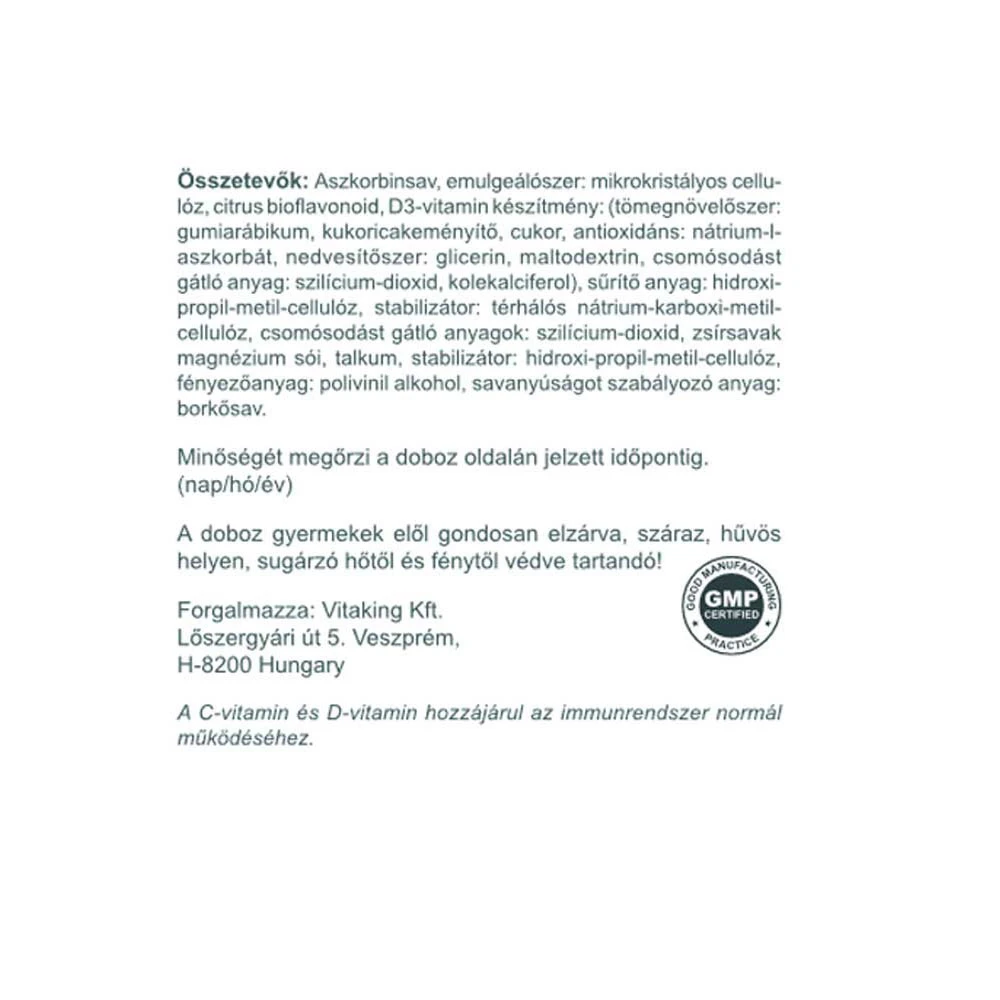 Vitaking - Vitamin C-1000 + D-4000, 200 tabletter - Billede 3
