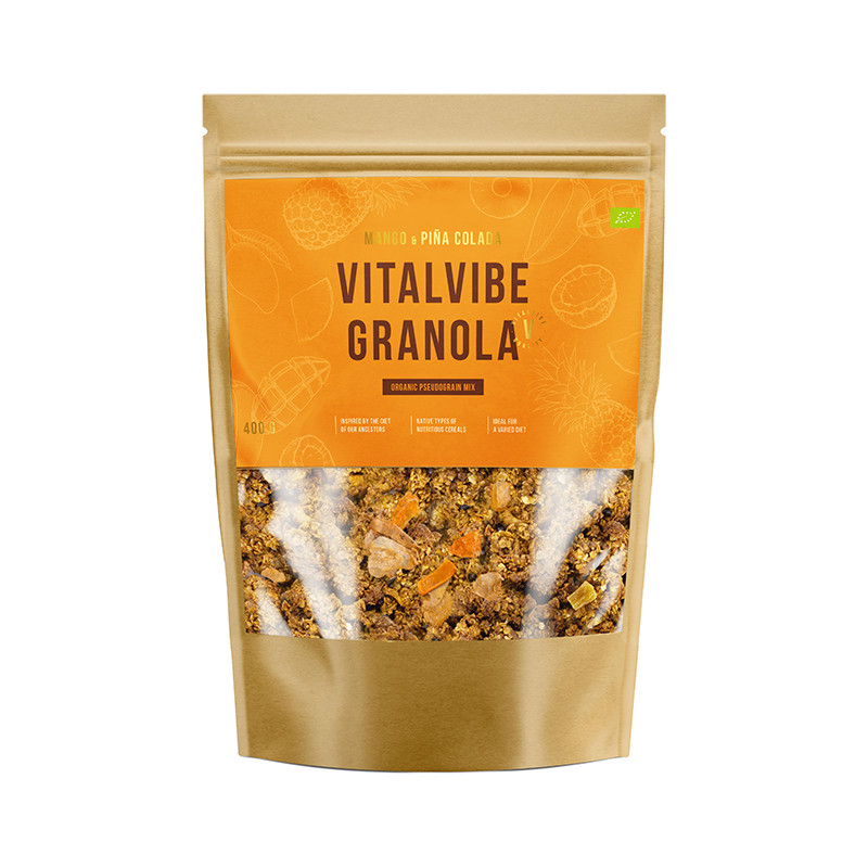 Vitalvibe - Granola Mango & Piña Colada Økologisk 250 g