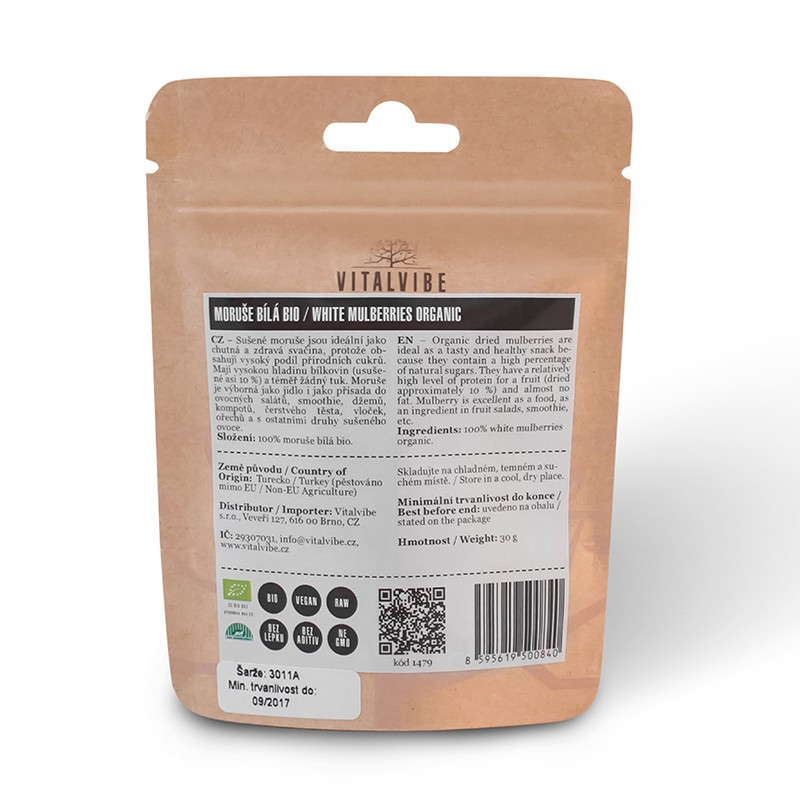 Vitalvibe - Økologiske Hvide Morbær 30 g - Billede 2