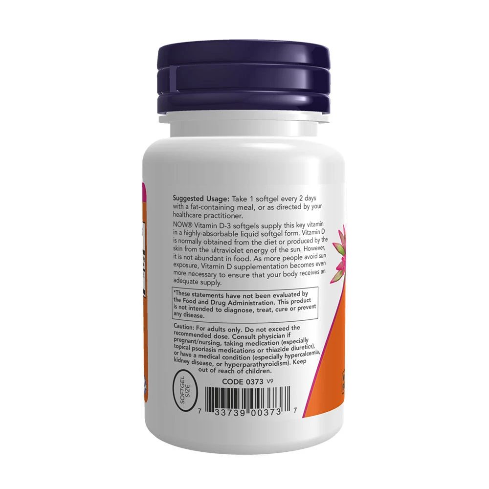 D3-vitamin, 5000 IE - 240 softgels - Billede 3