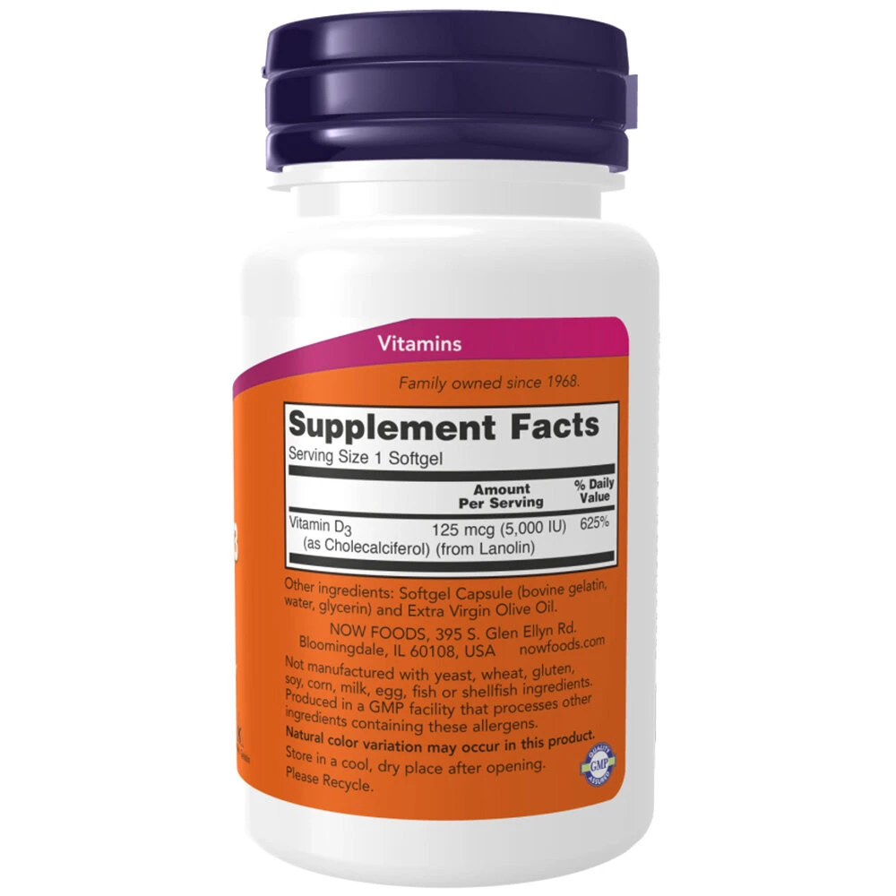 D3-vitamin, 5000 IE - 240 softgels - Billede 6
