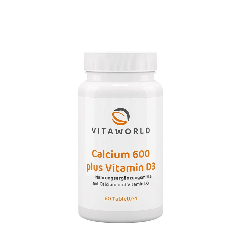 Vitaworld Calcium 600 plus vitamin D3 (60 Tablets)