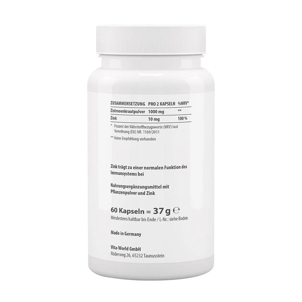 Vitaworld - Cistus 500, 60 kapsler - Billede 2