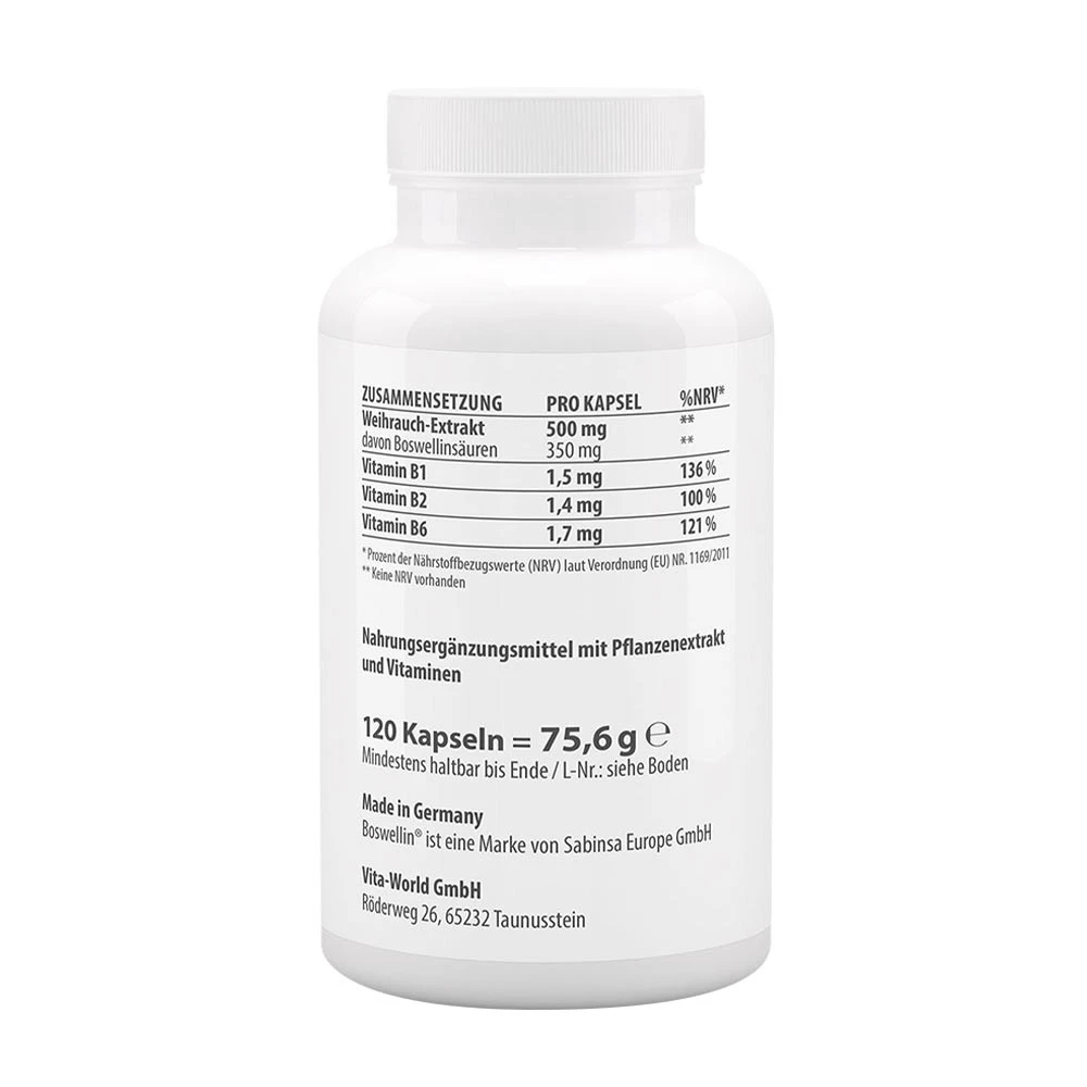 Vitaworld - Røgelse 500 mg (120 kapsler) - Billede 2