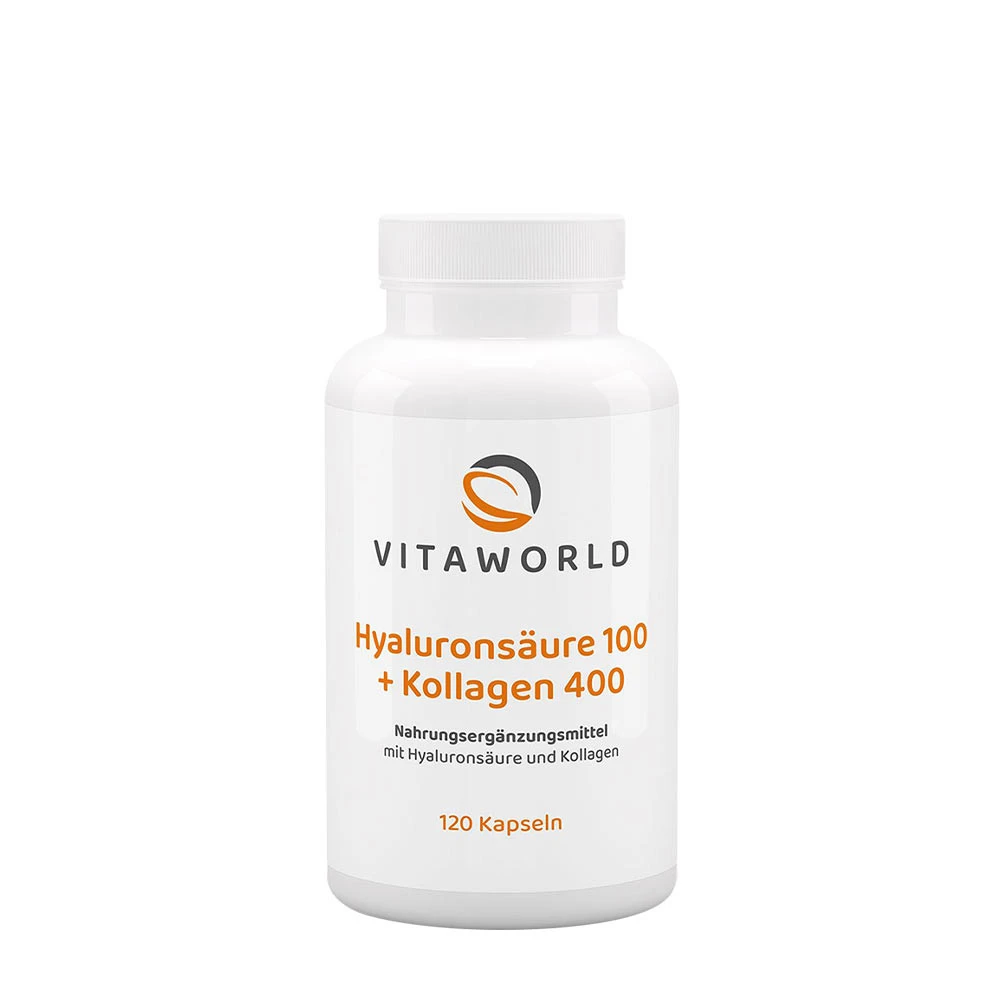 Vitaworld Hyaluronic Acid 100 + Collagen 400 (120 Capsules)