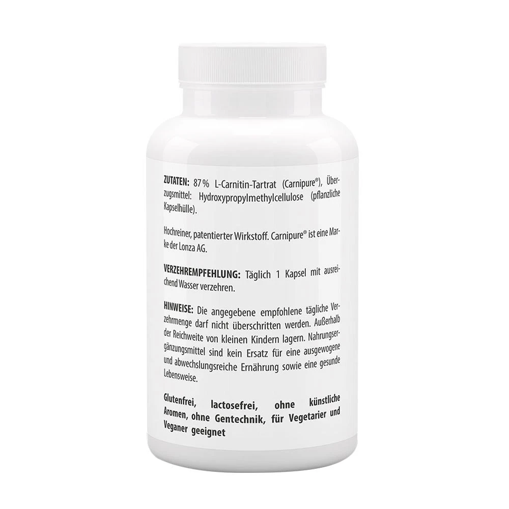 Vitaworld - L-carnitin 500 mg (100 kapsler) - Billede 3