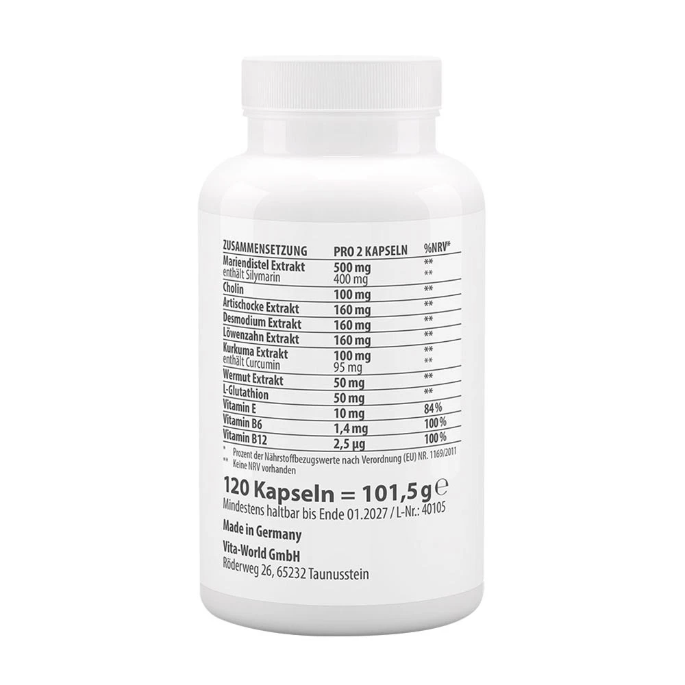 Vitaworld - Liver-Vital Complex 120 kapsler - Billede 2