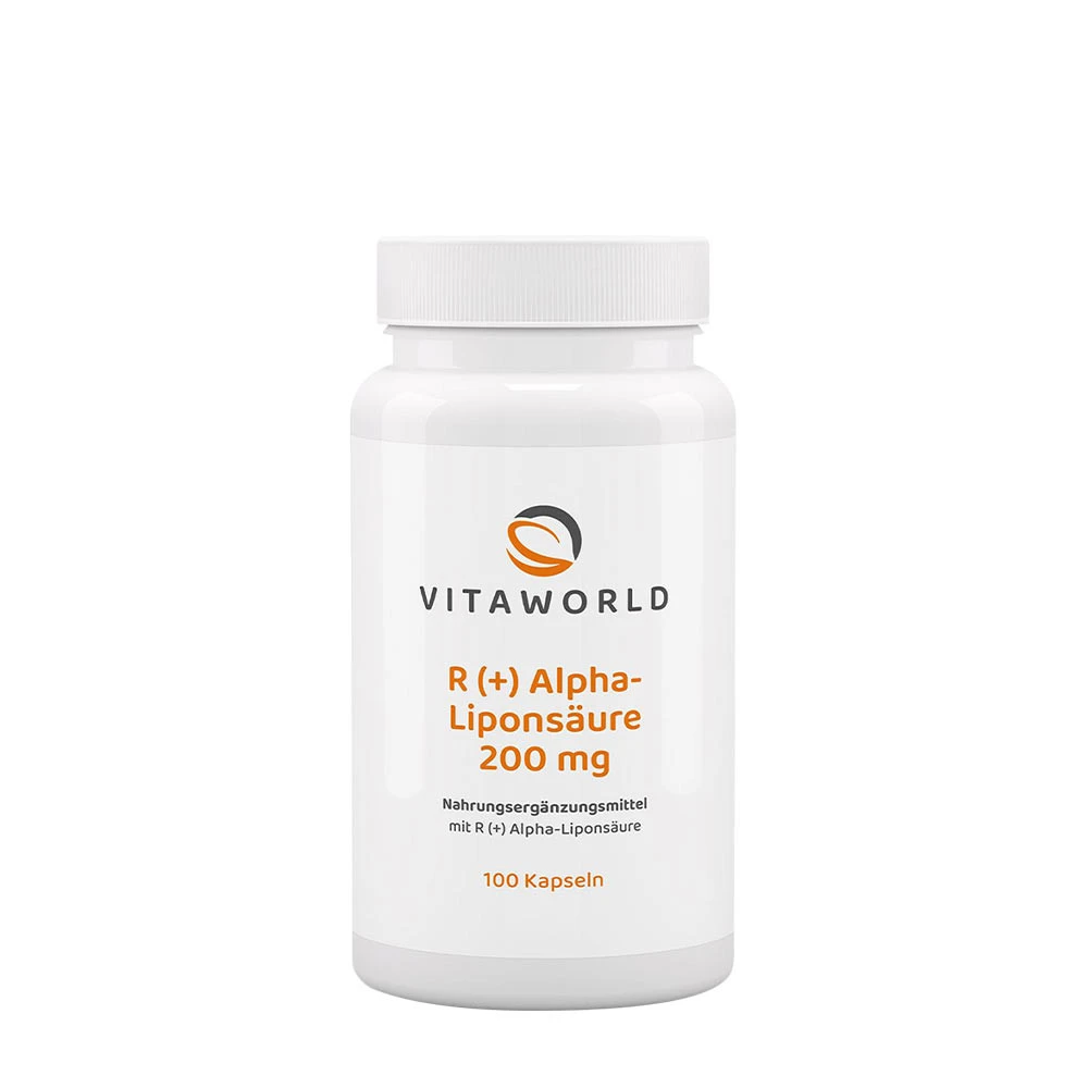 Vitaworld - R(+) Alfa-liponsyre 200 mg (100 kapsler)