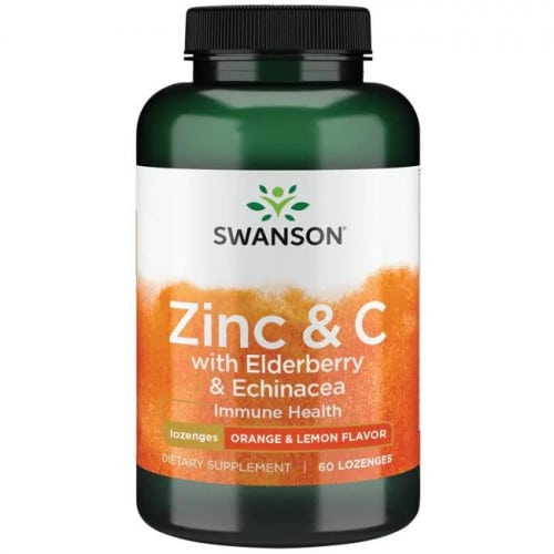 Zink og C-vitamin med hyben og echinacea, appelsin- og citronsmag - 60 pastiller