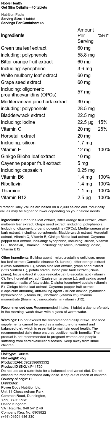 get slim cellulite - 45 tabletter - Billede 2